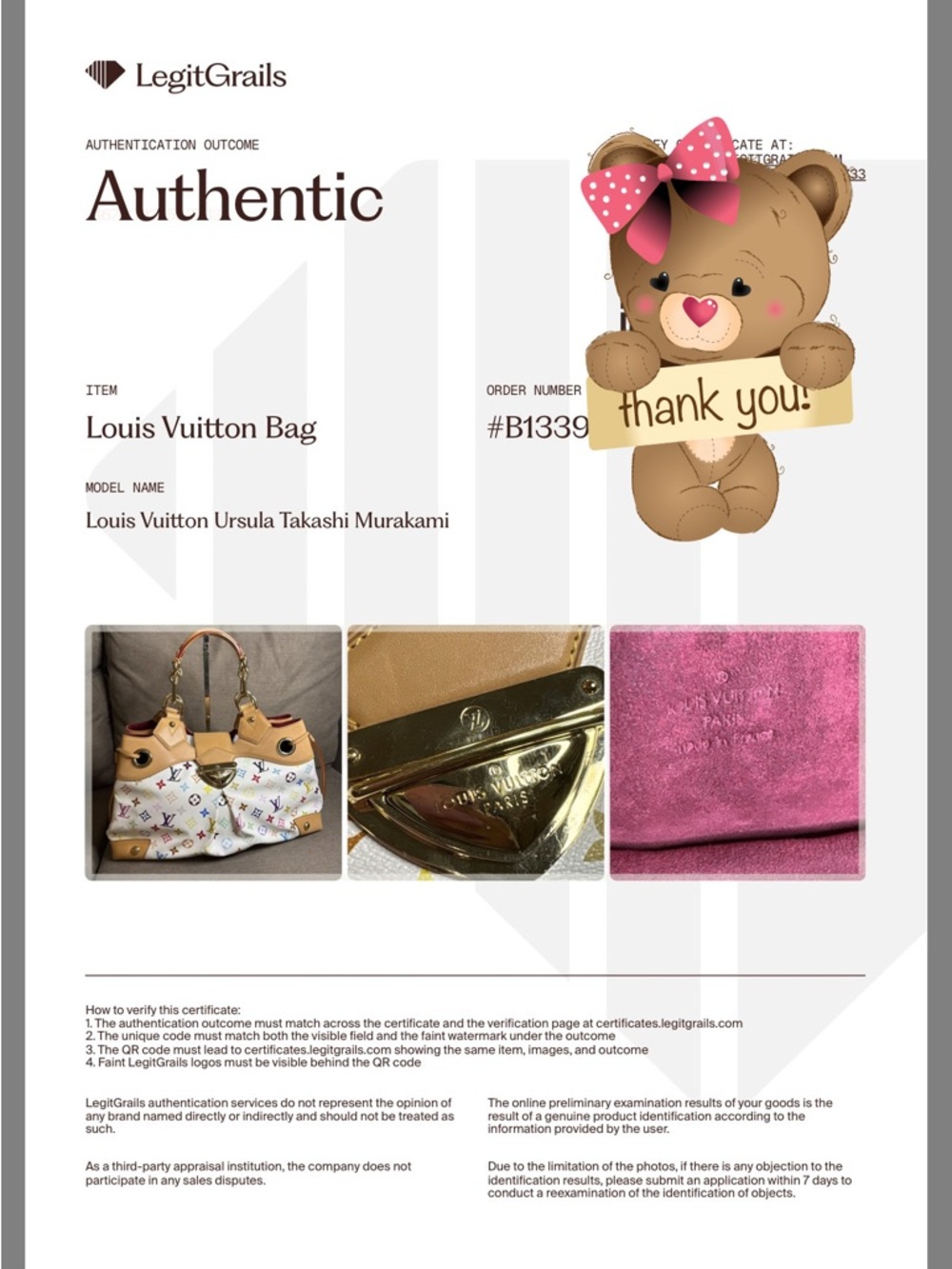 Louis Vuitton Ursula Takashi Murakami Shoulder Bag - Picture 16 of 16